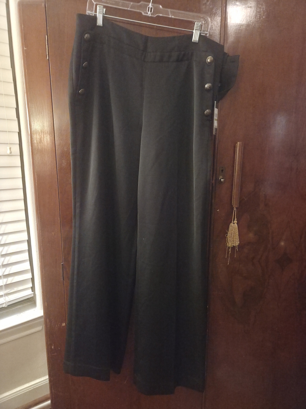 Tommy Hilfiger Black Wide-Leg Sailor Pants
